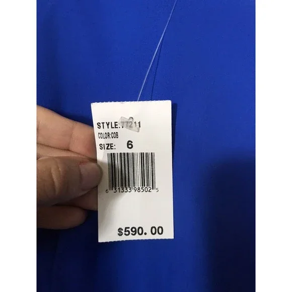New Teri Jon by Rickie Freeman Cobalt Blue Formal Party Event Dress Sz6. $600